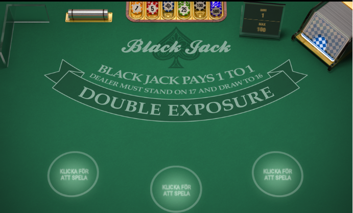 spela blackjack double exposure