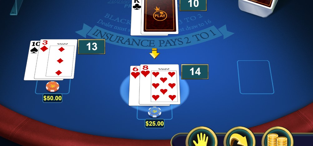 multihand blackjack bord
